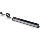 EMITER NET Net 19 7-pole power strip with pin, ammeter, 3m cable, uni-schuko plug EM /LZ19.07F.3S.A | shoptok.hr