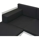 vidaXL 4-Dijelna vrtna garnitura s jastucima aluminijska crna | shoptok.hr