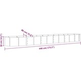  Povišena vrtna gredica od pocinčanog čelika 440x80x36 cm zelena | shoptok.hr