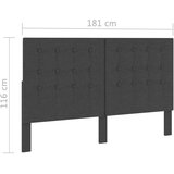  Taftirano uzglavlje od tkanine tamnosivo 180 x 200 cm | shoptok.hr