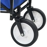  Zložljiv ročni voziček jeklen moder | Shoptok.si