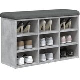  Klupa za cipele siva boja betona 82x32x50 cm konstruirano drvo | shoptok.hr