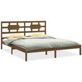  Posteljni okvir medeno rjav iz trdnega lesa 200x200 cm, (20646220) | Shoptok.si