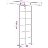  drsna vrata z opremo črna 76x205 cm esg steklo | Shoptok.si