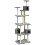 vidaXL Penjalica za mačke sa stupovima za grebanje svjetlosiva 188 cm | shoptok.hr