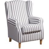 Max Winzer Sivo-bel fotelj Lorris | Shoptok.si
