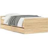  Okvir kreveta s ladicama boja hrasta 100 x 200 cm | shoptok.hr