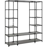 vidaXL Ormar od tkanine s odjeljcima i šipkama sivi 150 x 45 x 176 cm | shoptok.hr