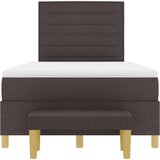  Posteljni okvir z vzmetnico Set 2 Temno rjava Tkanina, (22067272) | Shoptok.si