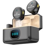 Techsuit (2 kom) Lavalier Wireless uređaj sa iPhone Lightning priključkom Noise Reduction 2.0 - digitalni zaslon - crni | shoptok.hr