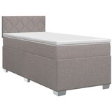  Boxspring krevet s madracem Sivosmeđa 80 x 200 cm Tkanina - Sivosmeđa 80 x 200 cm Dizajn s rombovima | shoptok.hr