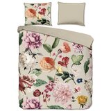 Descanso Bež posteljina za bračni krevet/za produženi krevet od pamučnog satena 200x220 cm Fiori – Cijene