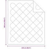  Pokrivač s jastucima Argyle 3 pcs Bijelo 260 x 220 cm Mikrofibra | shoptok.hr