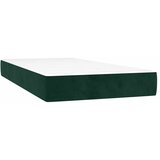 Box spring krevet s madracem tamnozeleni 80 x 200 cm baršunasti - Tamnozelena 80 x 200 cm vodoravne pruge | shoptok.hr