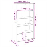  Regal za knjige boja hrasta 100x36x189 cm konstruirano drvo | shoptok.hr