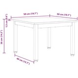  Stolić za kavu Bijelo 50 x 50 x 36 cm Čvrsto borovo drvo | shoptok.hr