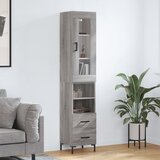 vidaXL Visoka omara siva sonoma 34,5x34x180 cm inženirski les Cene