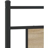 vidaXL Posteljni okvir brez vzmetnice hrast 100x200 cm inženirski les | Shoptok.si