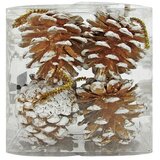  Dekorativni izdelek zlato beli storž (Les/vejice, Višina: 4 cm) cene