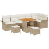 vidaXL Vrtna sedežna garnitura 9 pcs Bež, Kremasta 80 x 80 x 71 cm | Shoptok.si