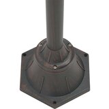 vidaXL vrtna ulična svetilka 220 cm E27 aluminij 2 svetilki bronasta | Shoptok.si
