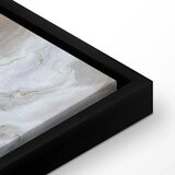 Slika - Stone abstractions – marble structures in neutral shades 60x40 U crnom drvenom okviru | shoptok.hr