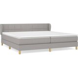  S oprugama i madracem svjetlosivi 200 x 200cm od tkanine | shoptok.hr