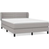 Maison Chic Box spring postelja - Vzmetna postelja z vzmetnico svetlo siva 140x200 cm blago SL7253, (21903007) | Shoptok.si