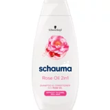 Schauma Rose Oil 2in1 šampon in balzam za večji sijaj in enostavno razčesavanje za ženske