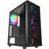  Kućište gaming RAMPAGE AZZA V1 Tempered Glass Black 3*12CM Black 1* 12CM ARGB Fan ATX Mid-T Gaming Player Case | Eponuda.ba