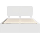  Krevetna konstrukcija Bijelo 140 x 190 cm Čvrsto borovo drvo | shoptok.hr
