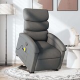 vidaXL Masažni naslonjač na podizanje od tkanine tamnosivi | shoptok.hr