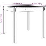  Vrtni stol bijeli 82,5 x 82,5 x 76 cm od masivne borovine | shoptok.hr
