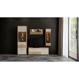 Jela Jagodina jela tv sto TV220-2K4F/GL - kolekcija gala - pacifik orah/bež lak - 219x48x46 cm | ePonuda.com