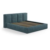 Micadoni Plavi tapecirani bračni krevet s prostorom za odlaganje s podnicom 200x200 cm Simon Darren – | shoptok.hr
