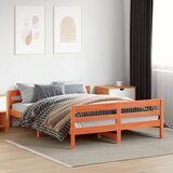 Furnova Posteljni okvir brez vzmetnice voščeno rjav 120x200 cm borovina, (21942904) | Shoptok.si