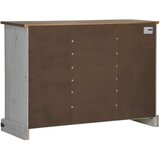 vidaXL Bivak HALDEN 2 drsna vrata Bela 112x40x80 cm Masivni les | Shoptok.si