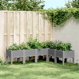  Vrtna sadilica s nogama svjetlosiva 160 x 120 x 42 cm PP | shoptok.hr