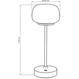  LED prigušiva dodirna stona lampa RIMINI LED/2W/5V USB 2000 mAh hrom/bela | Eponuda.com