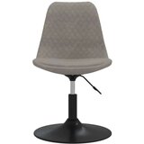  Vrtljivi jedilni stoli 4 kosi svetlo siv žamet, (20700594) | Shoptok.si