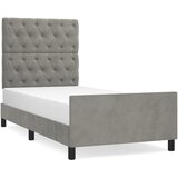  Okvir za krevet bez madraca svjetlosivi 80x200 cm baršunasti | shoptok.hr