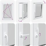  Prozor za podrum RISOR 60 x 100 cm PVC i staklo Bijela | shoptok.hr