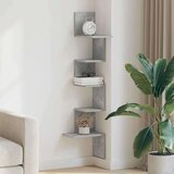 vidaXL Zidne kutne police siva boja betona 32x32x127,5 cm od iverice | shoptok.hr