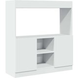 vidaXL Visoka omara bela 92x33x100 cm inženirski les | Shoptok.si