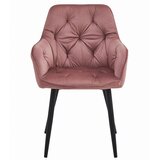 JORK stolica - ružičasti baršun / crne noge x 2 | shoptok.hr