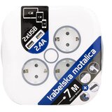  Produžni kabel motalica 3+2USB, 7m Cijene
