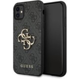 Guess GUHCN614GMGGR silikonski ovitek za iPhone 11 - črn z zlatim logom | Shoptok.si