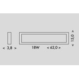  Ecolite TL1901-18W/CR-LED Plafonsko svetlo PILO LED/18W/230V 4100K 62 cm crna | Eponuda.com