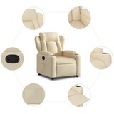  Naslonjač na podizanje od tkanine krem | shoptok.hr