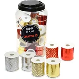 Darilni trak novoletni 5mm 15m jar